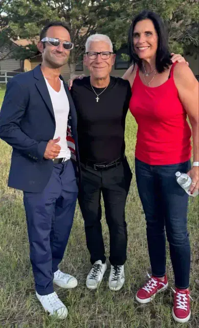 Chris Brandlin with supporters in Montana