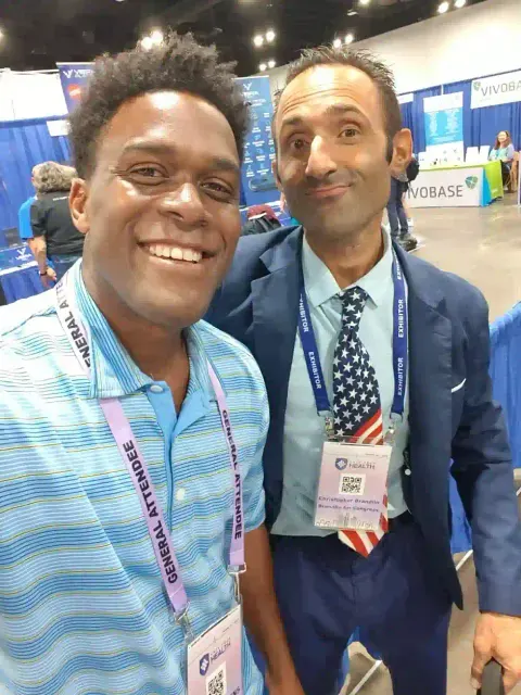 Chris Brandlin with a supporter