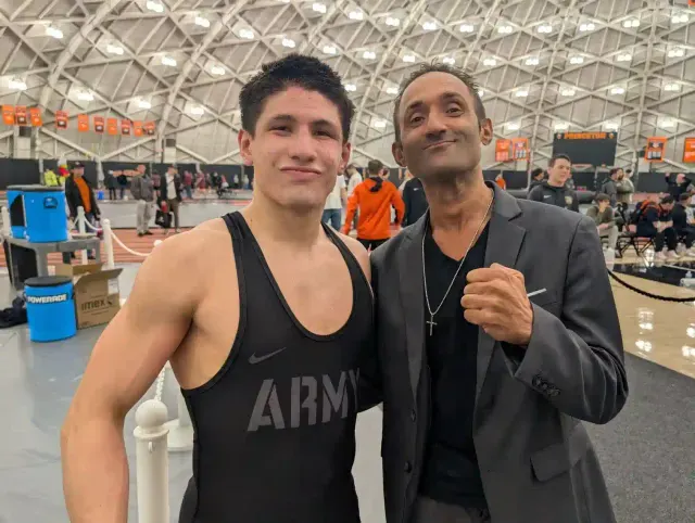 Chris Brandlin with a West Point cadet