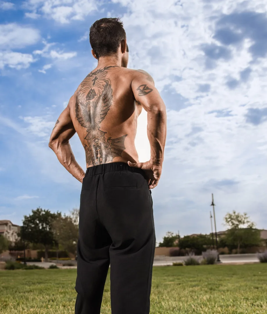 Chris Brandlin training outdoors